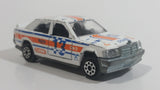 Vintage Majorette Mercedes 190E 2.3 - 16 White #13 No. 231 Die Cast Toy Car Vehicle with Opening Doors 1/59 Scale Made in France