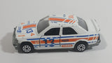 Vintage Majorette Mercedes 190E 2.3 - 16 White #13 No. 231 Die Cast Toy Car Vehicle with Opening Doors 1/59 Scale Made in France