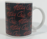 2009 Motley Crue Black with Red Writing Ceramic Coffee Mug Music Rock Band Collectible