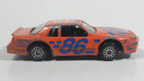 Vintage Zee Toys Dyna Wheels Ford Thundebird Stock Car #86 Tech Power D101 Orange Die Cast Toy Race Car Vehicle