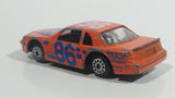 Vintage Zee Toys Dyna Wheels Ford Thundebird Stock Car #86 Tech Power D101 Orange Die Cast Toy Race Car Vehicle