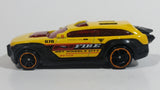 2014 Hot Wheels City Rescue HW Pursuit Yellow Die Cast Fire Rescue Toy Car Vehicle