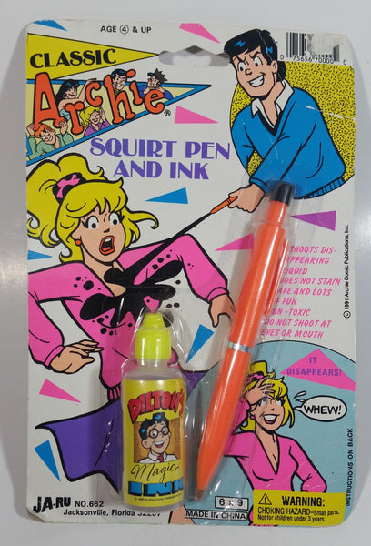 1991 Classic Archie Squirt Pen and Ink JA-RU No. 662 in Package Sealed Never Opened