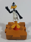 1996 McDonald's Warner Bros Looney Tunes Space Jam Daffy Duck on a Basketball Puzzle Pieces Shaped Plastic Toy Figure