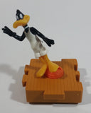 1996 McDonald's Warner Bros Looney Tunes Space Jam Daffy Duck on a Basketball Puzzle Pieces Shaped Plastic Toy Figure