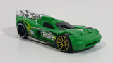 2014 Hot Wheels Track Builder Spine Busters Green Die Cast Toy Car Vehicle
