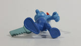 2011 Peyo "Carpenter" Smurf Holding a Saw with a Pencil in His Ear PVC Toy Figure McDonald's Happy Meal