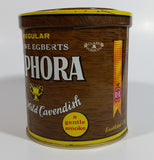 Vintage Douwe Egberts Amphora Pipe Tobacco Extra Mild Cavendish Brown and Yellow Tin Can - Empty