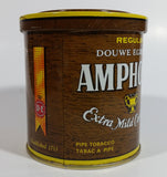 Vintage Douwe Egberts Amphora Pipe Tobacco Extra Mild Cavendish Brown and Yellow Tin Can - Empty