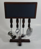 Vintage Bar Open Mirror Nostalgia Bar Tools Drink Mixing 13 3/4" Tall 5 Piece Set Man Cave Collectible