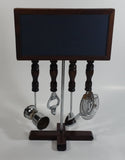 Vintage Bar Open Mirror Nostalgia Bar Tools Drink Mixing 13 3/4" Tall 5 Piece Set Man Cave Collectible