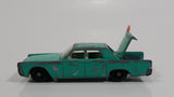 Vintage 1964 Lesney Matchbox Series Lincoln Continental No. 31 Green Die Cast Toy Car Vehicle with Opening Trunk