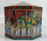 1997 M&M's Limited Edition Christmas Village Series Carousel Number 05 Merry Go Round Metal Tin Container Chocolate Candy Sweets Collectible
