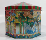 1997 M&M's Limited Edition Christmas Village Series Carousel Number 05 Merry Go Round Metal Tin Container Chocolate Candy Sweets Collectible