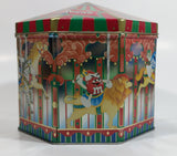 1997 M&M's Limited Edition Christmas Village Series Carousel Number 05 Merry Go Round Metal Tin Container Chocolate Candy Sweets Collectible