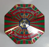 1997 M&M's Limited Edition Christmas Village Series Carousel Number 05 Merry Go Round Metal Tin Container Chocolate Candy Sweets Collectible