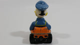 Vintage 1979 Walt Disney Productions Lesney Matchbox Orange Donald Duck Cartoon Character Series No. 2 Blue Die Cast Toy Sailor Themed Car Vehicle