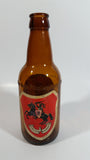 Vintage Holsten Export Bier Beer 7 3/8" Tall Amber Glass Beer Bottle with Embossed Lettering Hamburg Germany