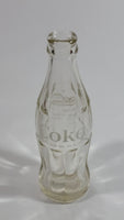Vintage Coca-Cola Coke Cola Soda Pop Clear 6 1/2 Fl. Oz Heavy Glass Bottle - White Letters