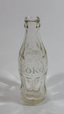 Vintage Coca-Cola Coke Cola Soda Pop Clear 6 1/2 Fl. Oz Heavy Glass Bottle - White Letters