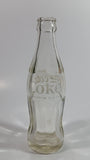 Vintage Coca-Cola Coke Cola Soda Pop Clear 6 1/2 Fl. Oz Heavy Glass Bottle - White Letters