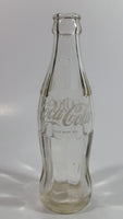 Vintage Coca-Cola Coke Cola Soda Pop Clear 6 1/2 Fl. Oz Heavy Glass Bottle - White Letters