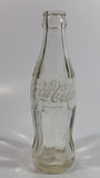 Vintage Coca-Cola Coke Cola Soda Pop Clear 6 1/2 Fl. Oz Heavy Glass Bottle - White Letters
