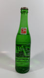 Vintage 1960s 7up Soda Pop 7 Fl. oz Green Glass Beverage Bottle Vancouver, BC Full Never Opened