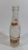 Vintage 1951 Sparkling Pepsi Cola Soda Pop Red and White 10 Fl oz Clear Glass Beverage Bottle Montreal
