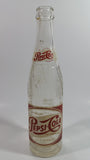 Vintage 1951 Sparkling Pepsi Cola Soda Pop Red and White 10 Fl oz Clear Glass Beverage Bottle Montreal