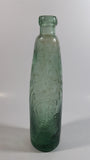 Antique 1800s 19th Century Talbot & Co. Gloucester Green Blue Embossed Lettering Glass Beer Bottle