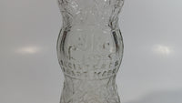 Vintage Van Bros. Ltd The Lions Beverages 6 1/2 oz Clear Crackle Glass Beverage Bottle