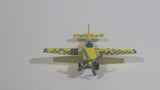 2009 Matchbox Sky Busters New Stunt Plane 75 Yellow Blue Die Cast Toy Aircraft Vehicle