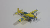 2009 Matchbox Sky Busters New Stunt Plane 75 Yellow Blue Die Cast Toy Aircraft Vehicle