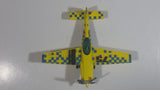 2009 Matchbox Sky Busters New Stunt Plane 75 Yellow Blue Die Cast Toy Aircraft Vehicle