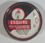 Vintage Knomark Esquire Boot Polish Black 1 1/8 oz Round Metal Tin Some Dry Product Inside