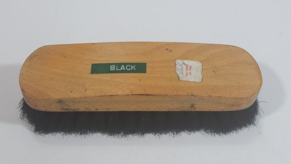 Vintage Black Bristle Wooden Shoe Boot Polish Brush