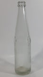 Vintage Clear Indented Half Blurred Glass Beverage Bottle