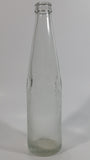 Vintage Clear Indented Half Blurred Glass Beverage Bottle