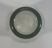 Vintage Clear Indented Half Blurred Glass Beverage Bottle