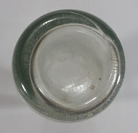 Vintage Clear Indented Half Blurred Glass Beverage Bottle