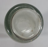 Vintage Clear Indented Half Blurred Glass Beverage Bottle