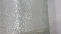 Vintage Clear Indented Half Blurred Glass Beverage Bottle