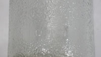 Vintage Clear Indented Half Blurred Glass Beverage Bottle