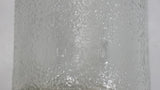 Vintage Clear Indented Half Blurred Glass Beverage Bottle