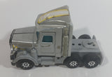 Vintage 1980 Buddy L Grey Silver Semi Tractor Truck Die Cast and Plastic Toy Car Vehicle Rig