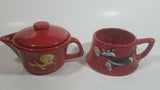 Tindex Warner Bros. Looney Tunes Characters Sylvester The Cat and Tweety Bird Themed Cartoon Stacking Teapot and Cup Mug Ceramic Coffee Mug Television Collectible
