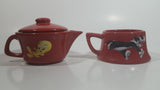 Tindex Warner Bros. Looney Tunes Characters Sylvester The Cat and Tweety Bird Themed Cartoon Stacking Teapot and Cup Mug Ceramic Coffee Mug Television Collectible