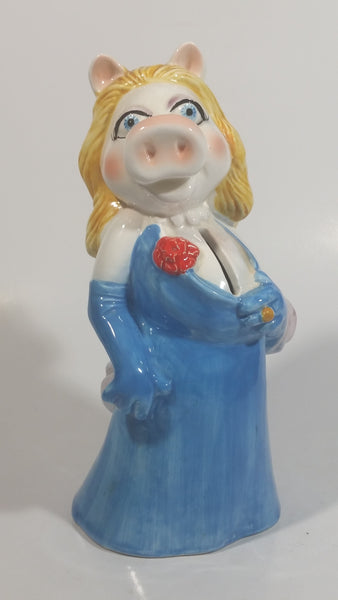 Sigma The Muppets Miss Piggy in Blue Dress 8" Tall Ceramic Coin Bank