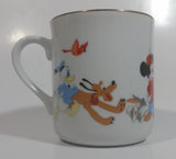Vintage Disneyland Walt Disney World Gold Rimmed Porcelain Ceramic Coffee Mug Made in Japan